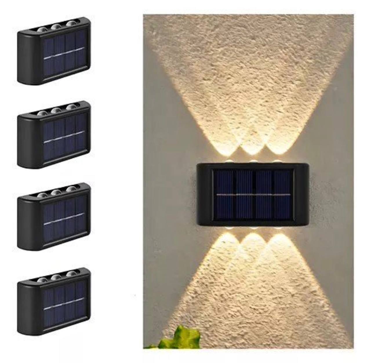 Compra 4 y llévate 2 GRATIS Lampara Solar Aplique 6 Led Mini