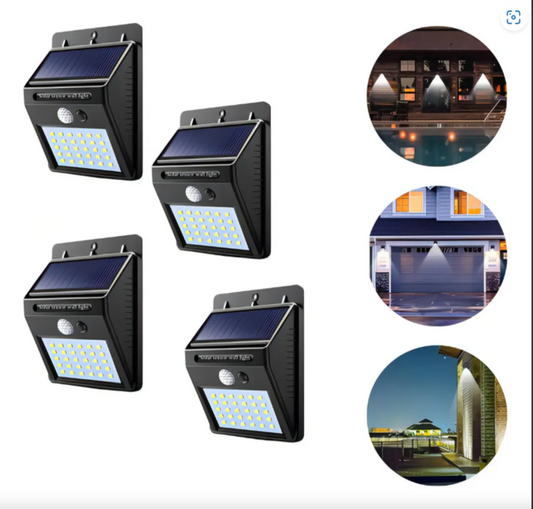 Pack x4 Lámparas Solares LED para Exterior + Guía en Ebook