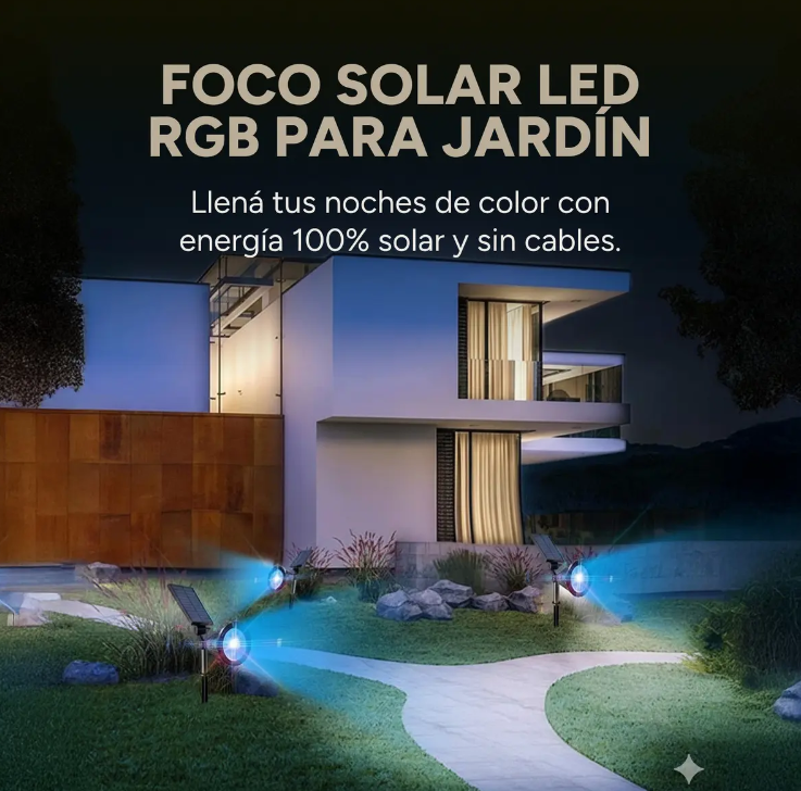 4 LÁMPARAS LED RGB SOLAR EXTERIOR JARDIN CAMINOS DECORACIÓN