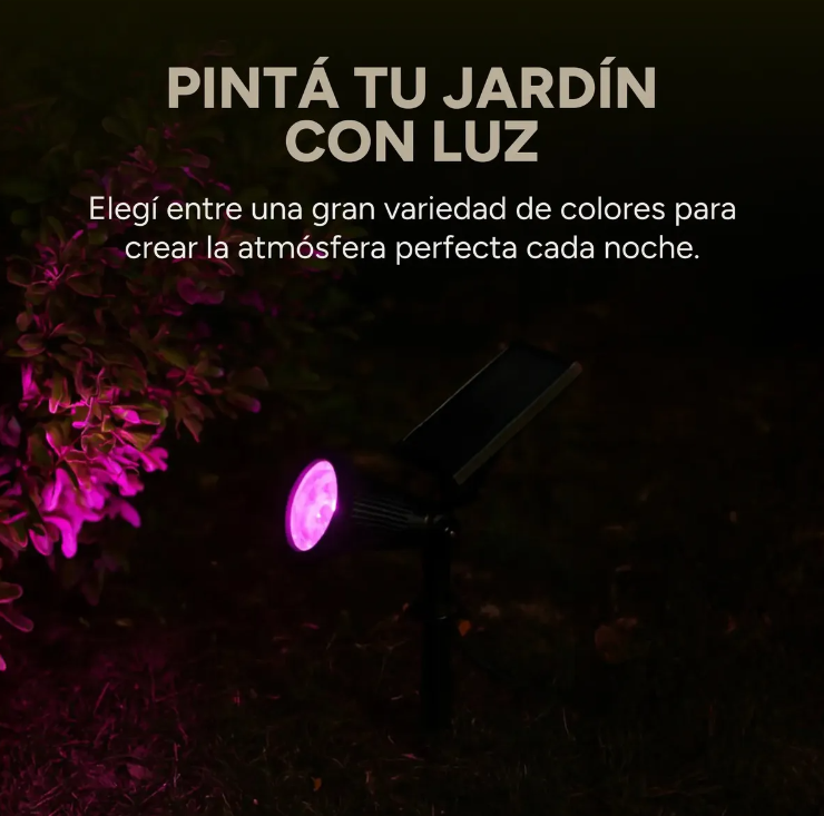 4 LÁMPARAS LED RGB SOLAR EXTERIOR JARDIN CAMINOS DECORACIÓN