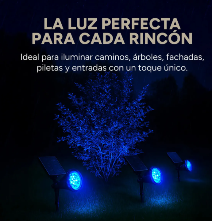 4 LÁMPARAS LED RGB SOLAR EXTERIOR JARDIN CAMINOS DECORACIÓN